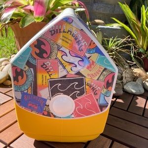 Billabong Heritage Mashup Playmate Pal 7 Qt Cooler - 80s and 90s branded sticker